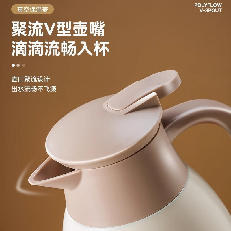 家用不锈钢内胆大容量保温壶 冬学生宿舍长效保温按压出水热水壶Large-Capacity Stainless Steel Insulated Kettle for Home Use—Long-Lasting Heat Retention and Push-Button Dispensing for Winter Student Dormitories