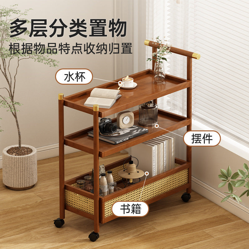 可移动沙发边几客厅家用多功能创意茶几小推车简约置物架Movable Sofa Side Table – Multifunctional, Creative Coffee Table for the Living Room – Home Use – Trolley-Style Minimalist Storage Unit