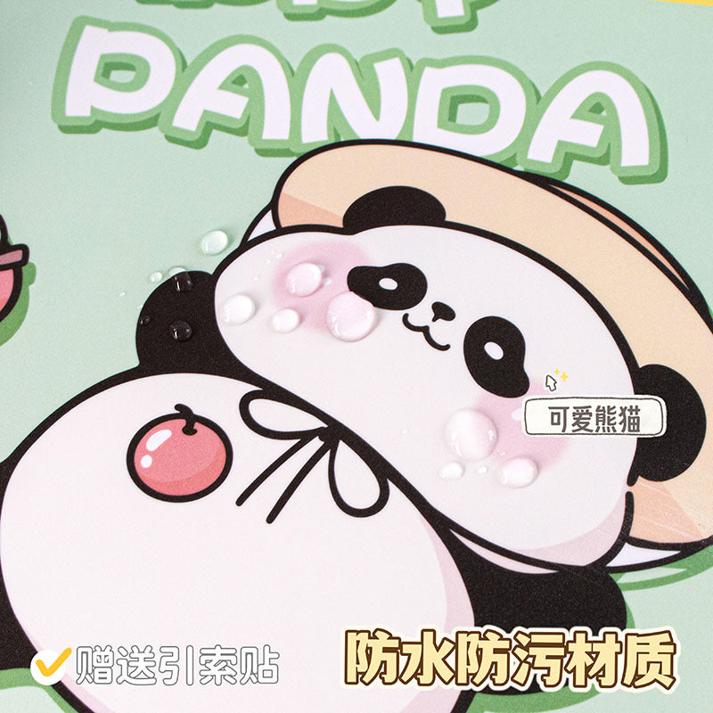 MOKA魔卡手提式防水污熊猫卡皮竖式风琴包卡通学生收纳学习资料袋MOKA Portable Waterproof and Stain-Resistant Panda-Printed Vertical Accordion-Style Organizer Bag for Students to Store Study Materials