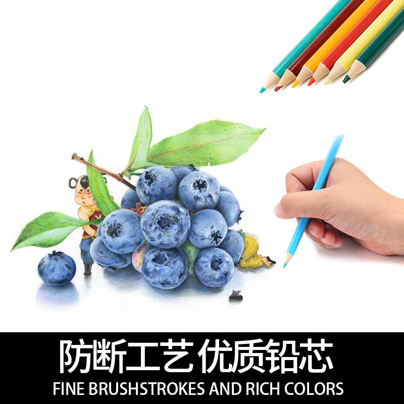 180色油性彩色铅笔绘画涂鸦多色彩铅水溶铅笔180-colour oil-based coloured pencils for drawing and doodling – multi-colour, water-soluble coloured pencils