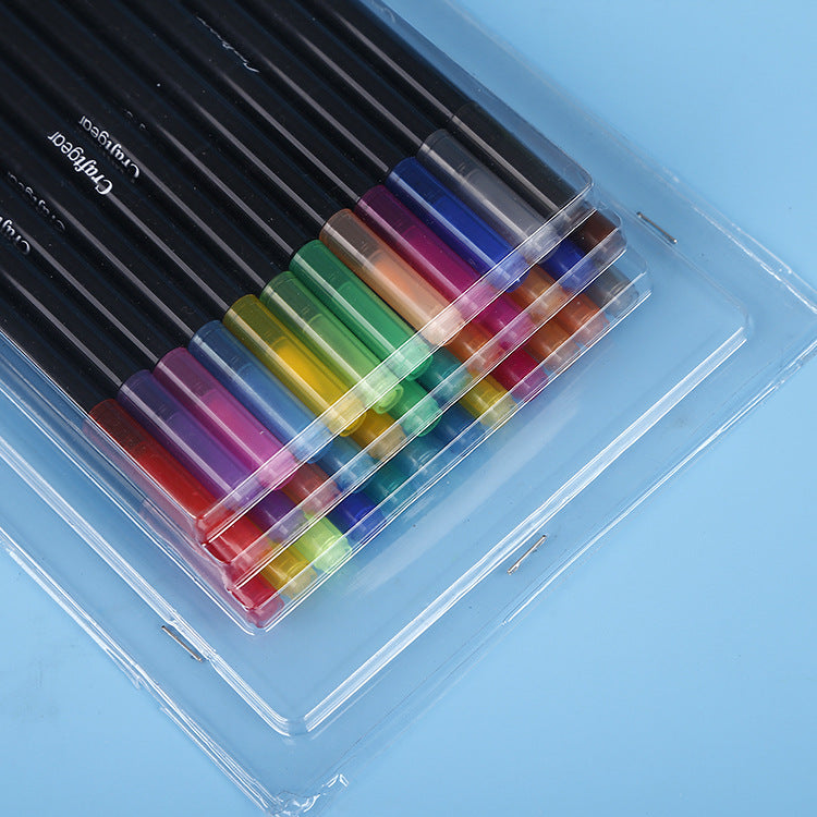 软头水彩笔小学生美术笔儿童可水洗环保画笔套装多色彩笔Soft-tip watercolour pens – Art pens for primary school pupils – Washable, eco-friendly children’s art pen set – Assorted colours