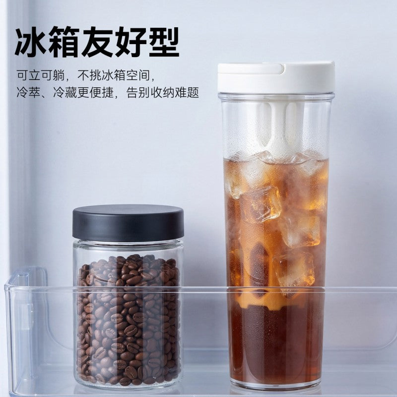 大容量冰箱冷萃咖啡壶花果茶冷泡壶黑咖啡冷水壶便携水杯冰滴壶Large-Capacity Refrigerator, Cold-Brew Coffee Maker, Flower & Fruit Tea Infuser, Cold-Brew Pitcher, Black Coffee Pitcher, Portable Water Bottle, Ice Drip Coffee Maker