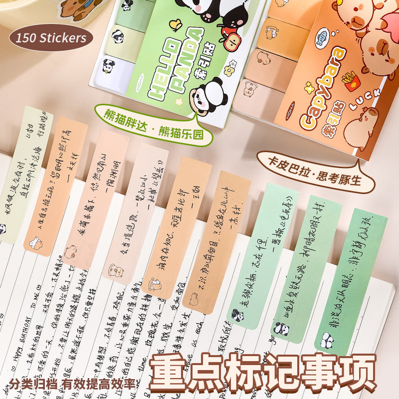 卡皮巴拉索引贴学生高颜值学习用品便利贴创意任意文具标记贴Capybara Index Stickers: Stylish Student Stationery, Creative Post-it Notes, and Versatile Stationery Label Stickers