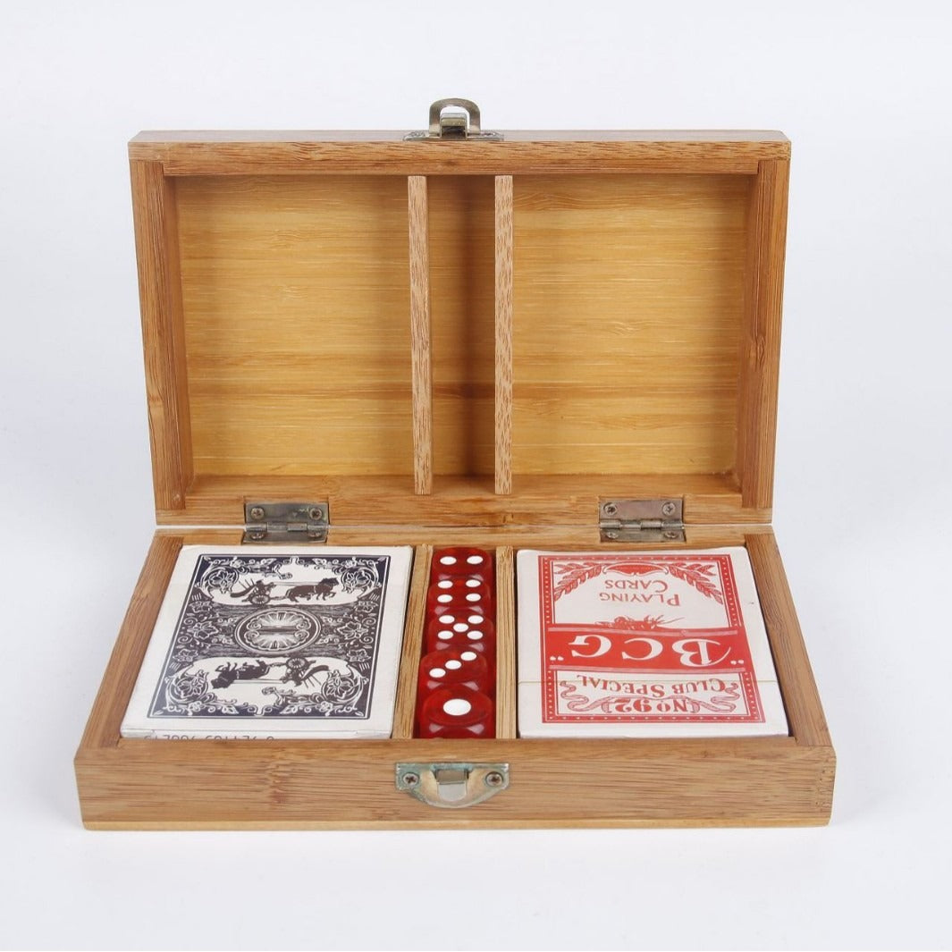扑克套装木盒 木制创意包装盒 游戏木盒 Poker Set Wooden Box, Creative Wooden Gift Box, Wooden Game Box