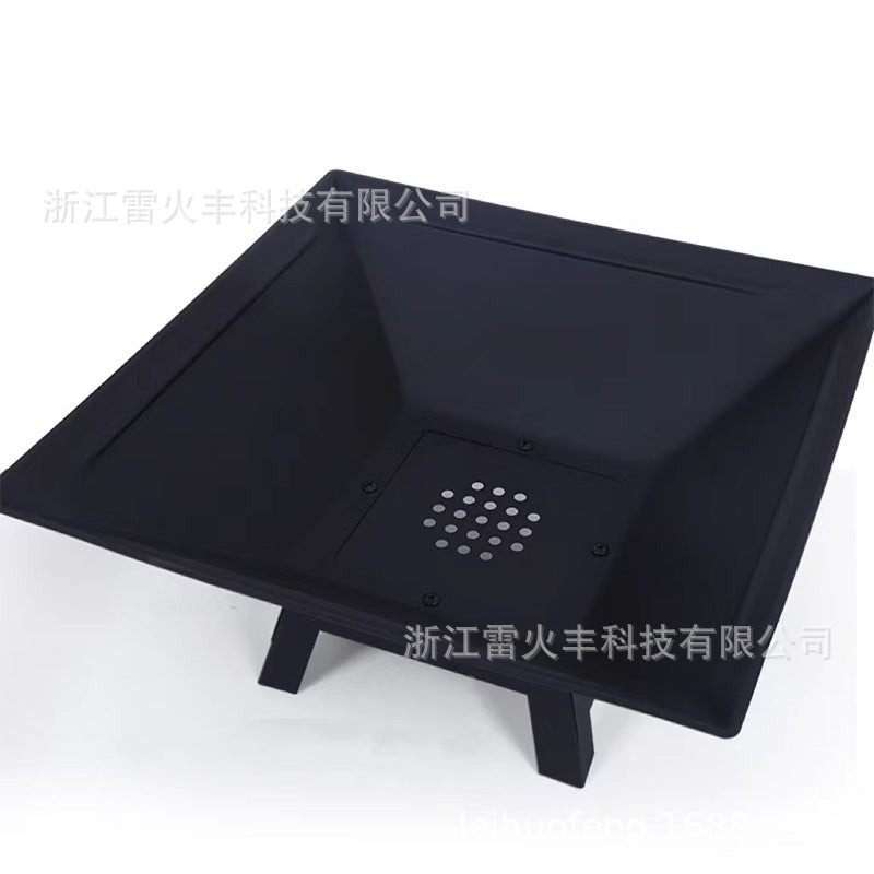 厂家围炉煮茶方形火盆烧烤炉户外便携火炉烤火盆烧烤架取暖火炉Manufacturer’s square fire basin for boiling tea, barbecue grill, portable outdoor stove, heating fire basin, barbecue rack and heater