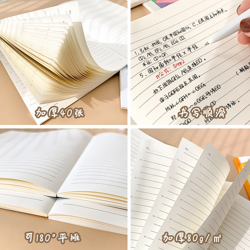 B5精装本卡通少女可爱高颜值笔记本护眼无线胶装本封腰记事本B5 Hardcover Notebook: Cute, High-Quality Cartoon Girl Design, Eye-Friendly, Wireless Stitch Binding, with Waistband, Notepad
