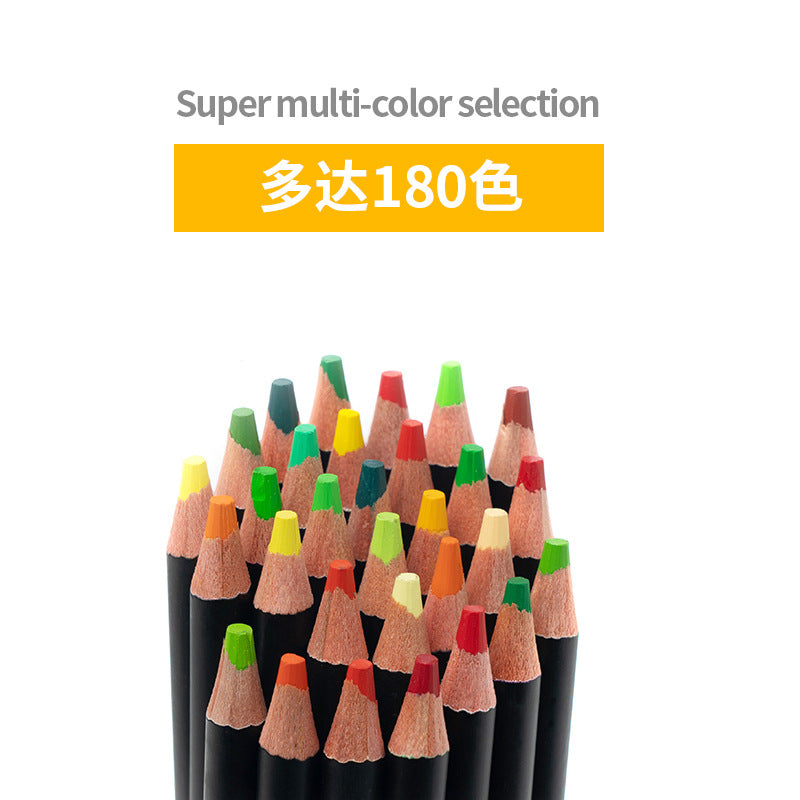 180色铁盒装油性彩色铅笔可定制木免削盒装铅笔180-colour oil-based coloured pencils in a tin; customisable wooden, self-sharpening pencils in a box