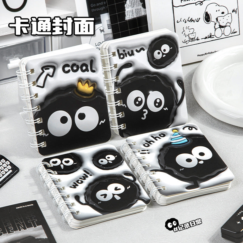 学校采购文具笔记本办公便携本子可爱A7碳宝迷你小线圈本School Supplies: Stationery, Notebooks, Portable Office Notebooks, Cute A7 Carbon Mini Spiral Notebooks