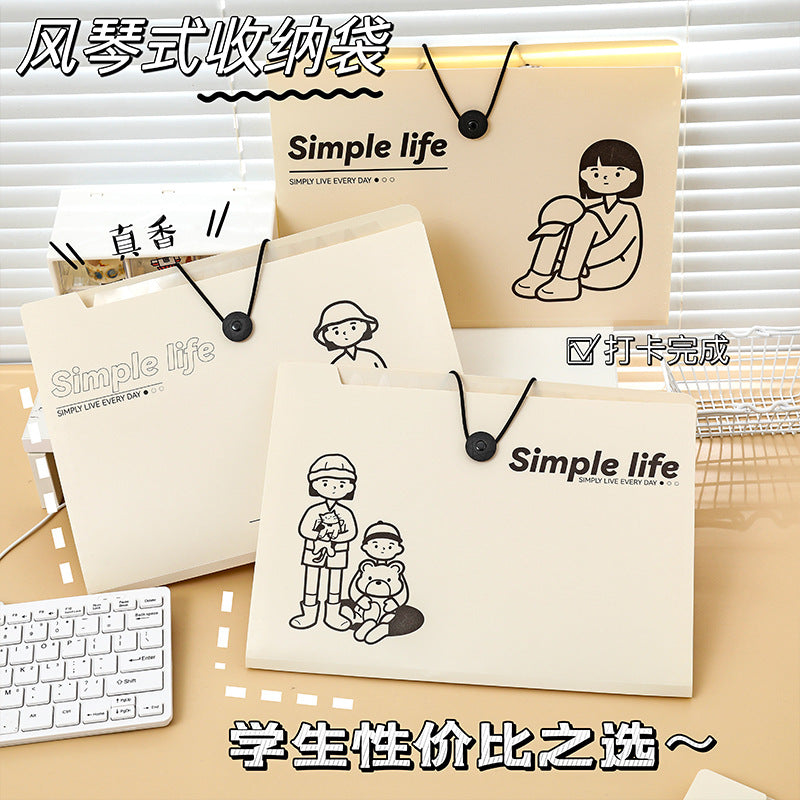 MOKA简生活系列5入8入12入搭扣文件夹PP多层A4文件袋收纳袋风琴包MOKA Simple Living Series 5-Pack, 8-Pack, and 12-Pack Snap-Closure Folders, PP Multi-Pocket A4 Document Bags, Storage Bags, Accordion-Style Bags