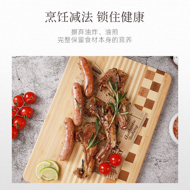 家逸几何棋盘料理板 KAYI Bamboo Cutting Board Geometric Checkerboard Pizza Tray Steak Board