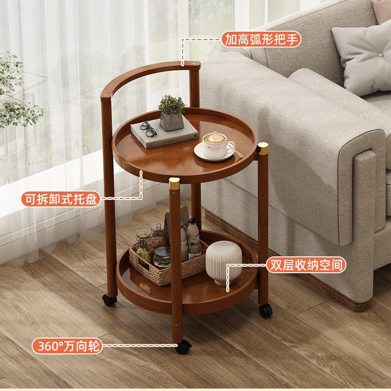 圆形边几可移动小架子多肉置物架家用沙发边柜简约收纳架Round side table, portable small stand, succulent display stand, home sofa side cabinet, minimalist storage rack