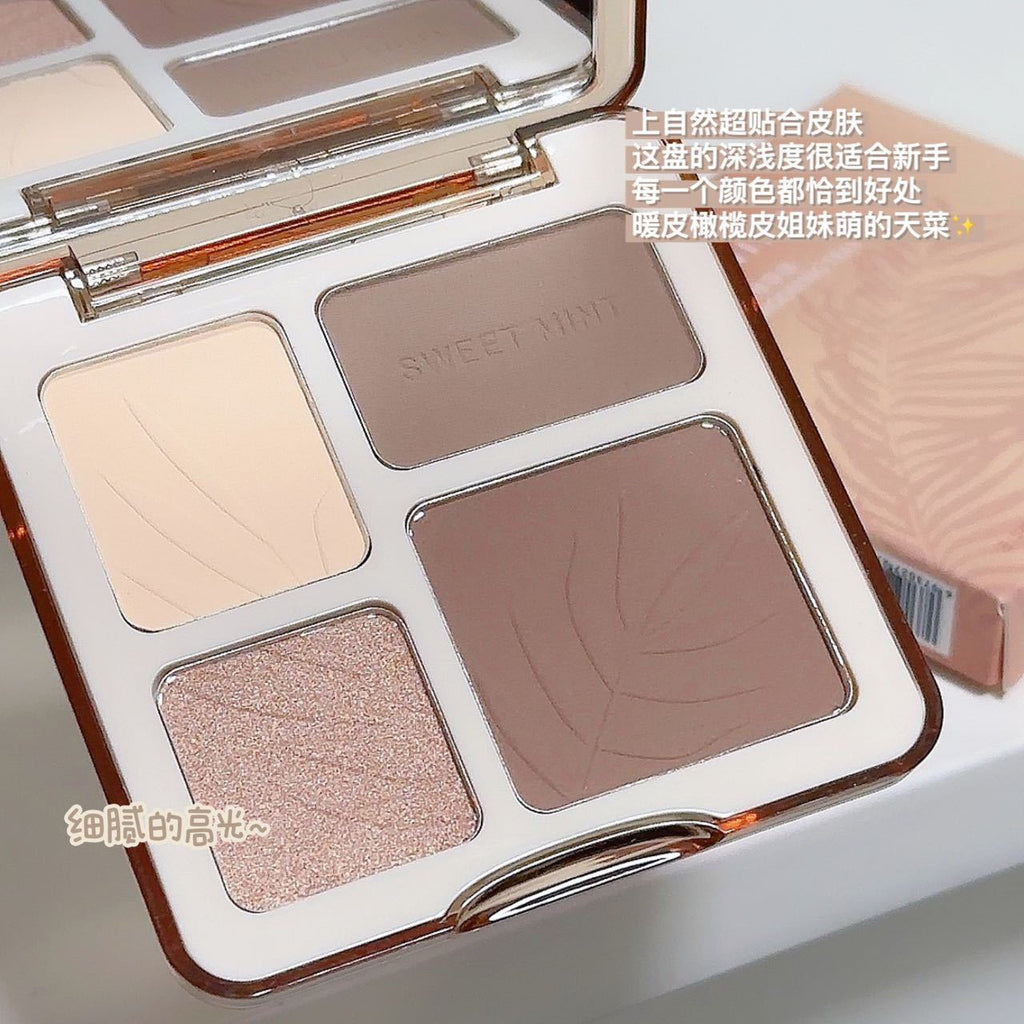 四色修容高光修容提亮阴影修饰轮廓多功能一体4色修容盘4-Colour Contouring, Highlighting, Shading and Contour-Defining Multi-Functional 4-Colour Contouring Palette