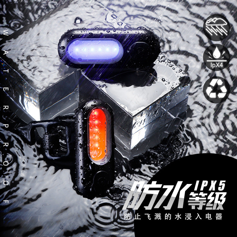 公路车尾灯自行车灯山地车灯USB充电夜骑安全灯装备警示灯Road bike rear lights, bicycle lights, mountain bike lights, USB-rechargeable night-riding safety lights, safety equipment, warning lights