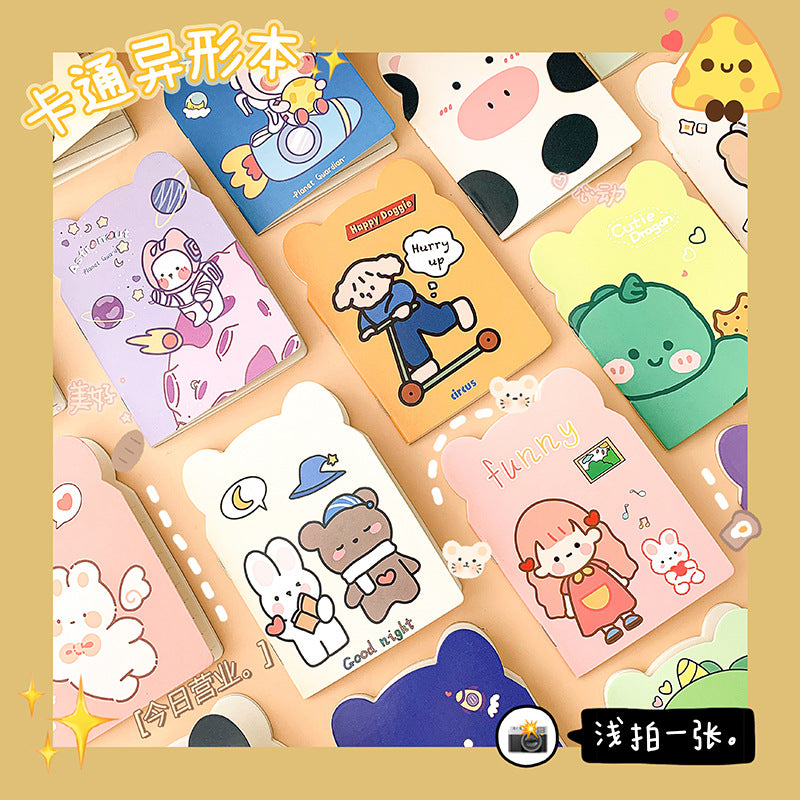 MOKA魔卡可爱迷你记事本卡通动物款口袋笔记小本子小礼物奖品MOKA Cute Mini Notebooks: Cartoon Animal Designs—Pocket-Sized Notebooks, Small Gifts, and Prizes