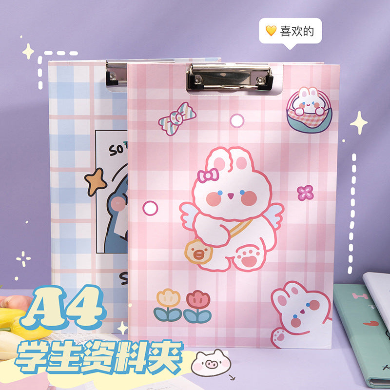 卡通恐龙办公资料学生写字垫板试卷板夹A4桌面收纳文件夹板文具Cartoon Dinosaur Office Supplies: Student Writing Pad, Test Paper Holder, A4 Desktop Organizer, File Folder, Stationery