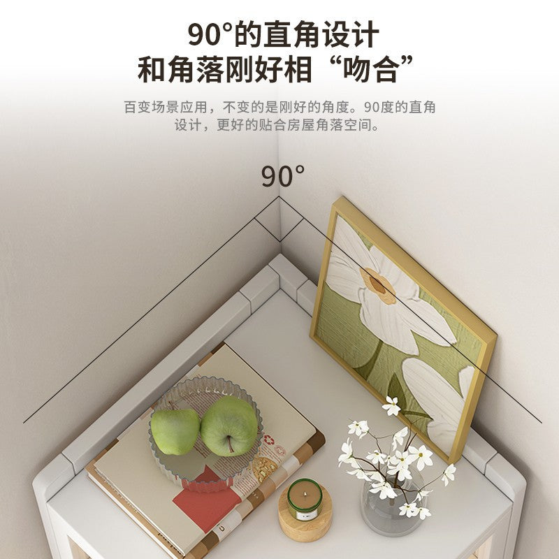 转角柜餐厅角落柜墙边省空间置物柜客厅卧室墙角落地收纳角柜书柜Corner cabinet, dining room corner cabinet, space-saving wall-mounted storage cabinet, living room and bedroom corner floor-standing storage cabinet, bookcase