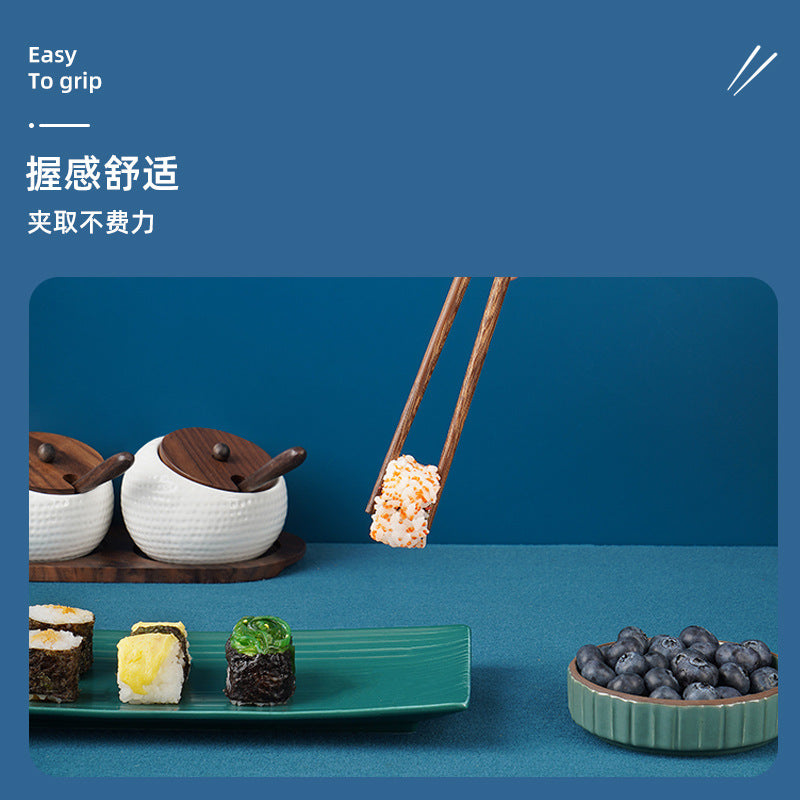 家逸鸡翅木筷子无漆无蜡福筷中式家用餐具高档实木筷子 KAYI Chicken Wing Wood Chopsticks, Unpainted and Unwaxed, Chinese Style Household Tableware, Gift Set（10 Pairs）