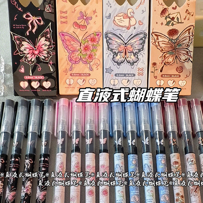 中性笔高颜值黑色盒装学生走珠笔考试刷题笔办公签字笔 Stylish Black Boxed Ballpoint Pen for Students—Perfect for Exams, Practice Tests, and Office Use