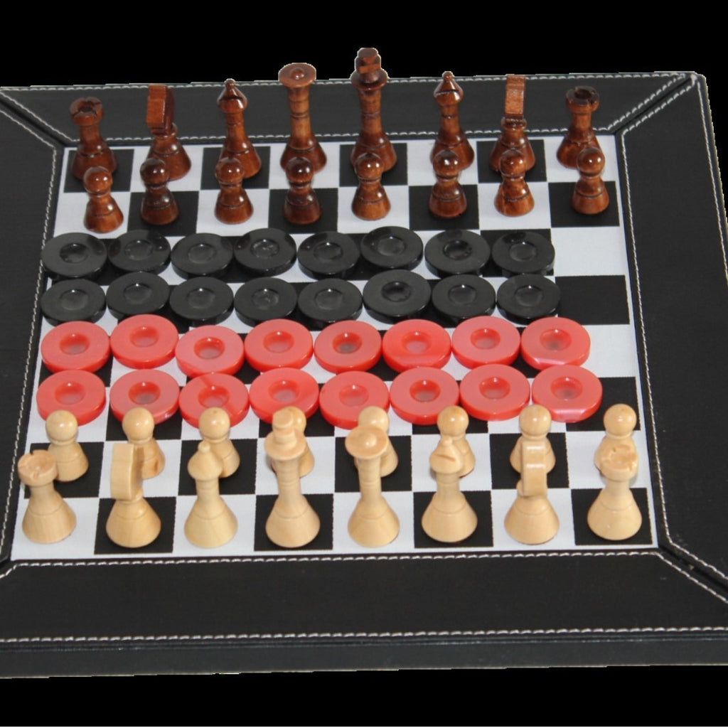 双陆棋 国际象棋 皮质双陆棋Backgammon, Chess, Leather Backgammon