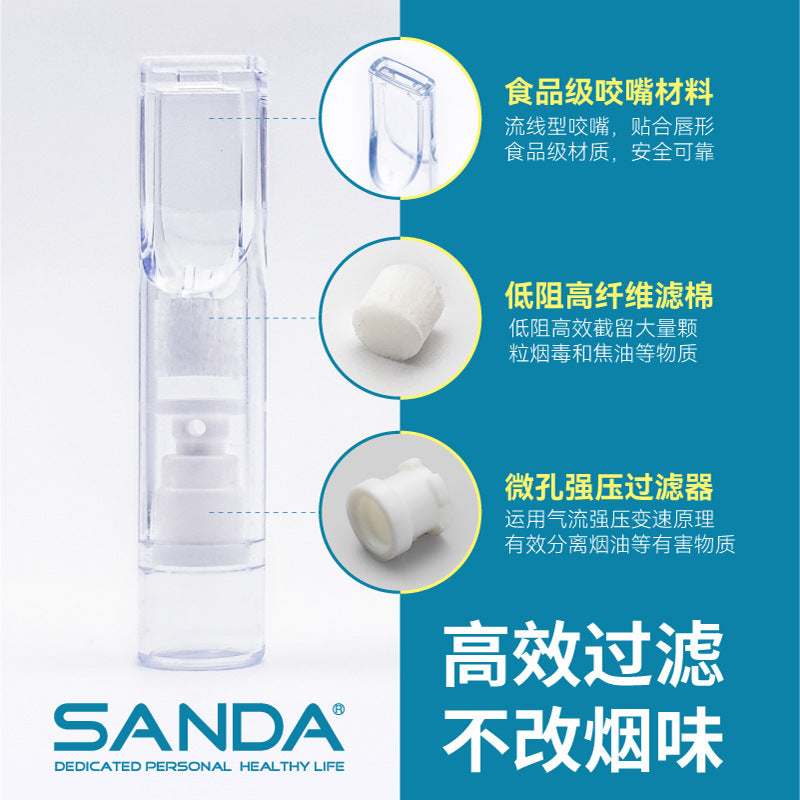 8201棉芯双重过滤一次性烟嘴过滤器粗细一体双用大盒96支男士8201 Cotton-Core Dual-Filter Disposable Cigarette Filters, Coarse and Fine in One, Large Pack of 96, for Men