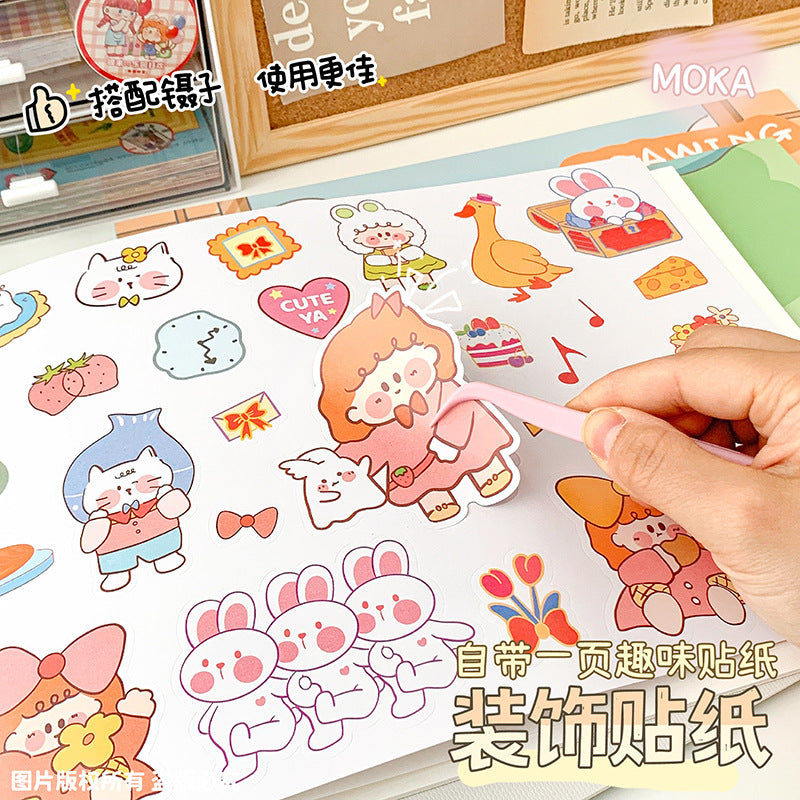 可爱卡通学生空白图画本加厚儿童小学生绘画本幼儿园涂鸦手绘本Cute Cartoon Student Blank Sketchbook, Thick-Paged Children's Elementary School Drawing Book, Preschool Doodle and Hand-Drawing Book