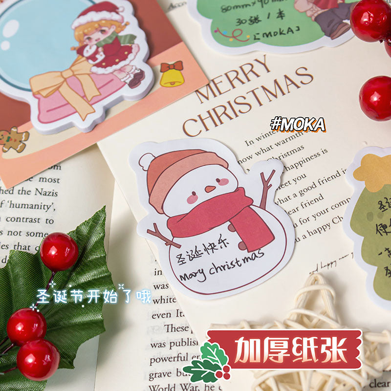 MOKA星愿圣诞异形便利贴学生便签纸索引贴学习文具便利贴高颜值MOKA Star Wishes Christmas-Themed Sticky Notes: Student Notes, Index Stickers, Study Supplies, Sticky Notes—Stylish Design