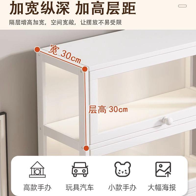 书柜透明亚克力展示柜书架窄柜置物收纳架落地置物柜客厅防尘书柜Bookcase, transparent acrylic display cabinet, narrow bookcase, storage rack, floor-standing storage unit, living room dust-proof bookcase