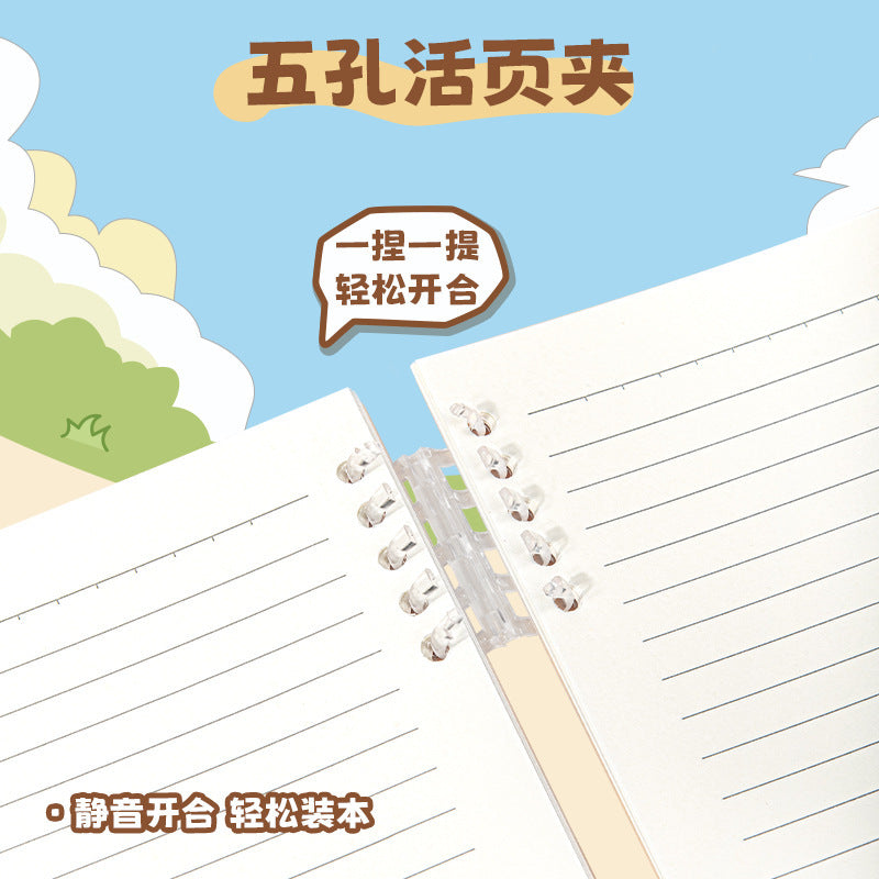 高颜值卡通活页A5线圈本可爱学生B5手账笔记本文具日记本 Stylish Cartoon A5 Spiral-Bound Notebook, Cute Student B5 Planner, Notebook, Stationery, Diary