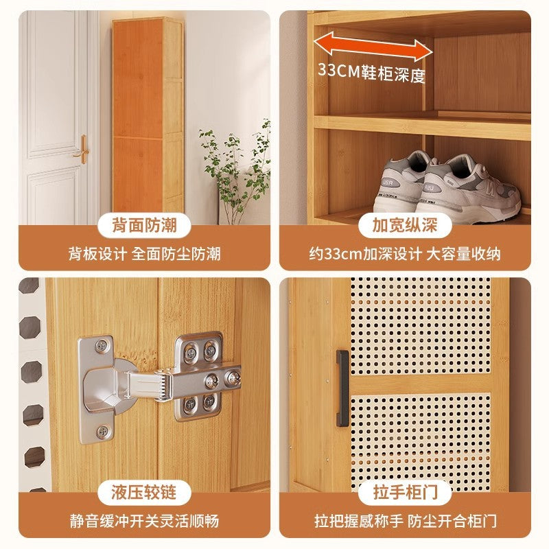 新款爆款收纳神器鞋柜子门口家用省空间出租屋用小窄宿舍鞋架New, Best-Selling Storage Solution: Shoe Cabinet for the Hallway – Space-Saving for the Home, Ideal for Rental Flats and Narrow Dorm Rooms