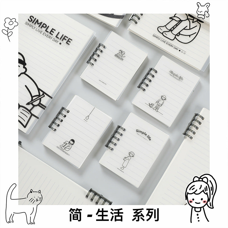 MOKA魔卡活页本可拆卸卡通b5外壳高颜值不硌手线圈本a5活页夹塑料MOKA Magic Card Ring Binder: Detachable Cartoon-Printed B5 Cover, Stylish and Comfortable to Hold, Spiral-Bound A5 Ring Binder, Plastic