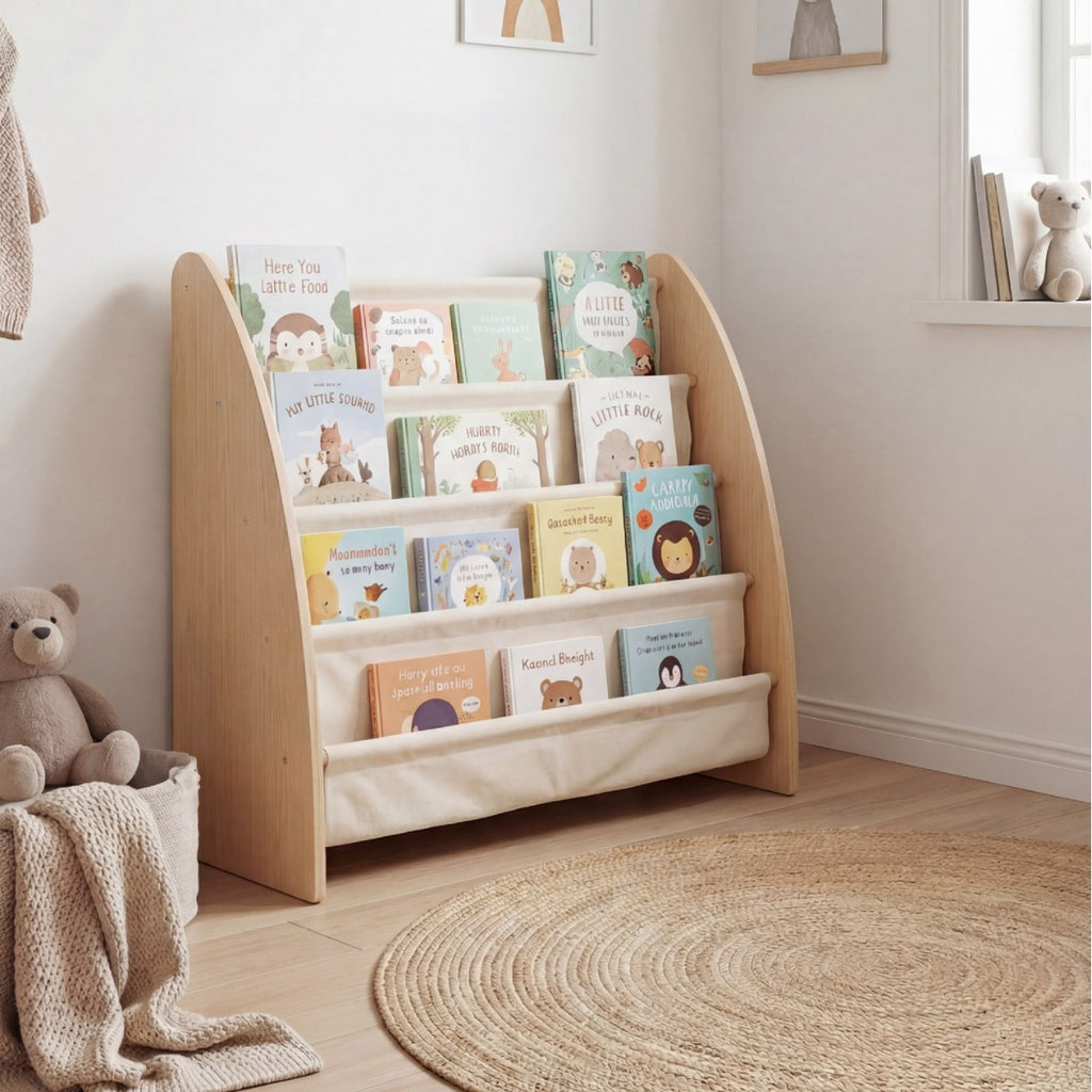 实木书架儿童宝宝书架家用学生幼儿园收纳简易落地置物架绘本多层Solid Wood Bookshelf – Children’s and Baby Bookshelf – Home Use, for Students and Nursery – Simple Freestanding Storage Unit – Picture Books – Multi-tiered