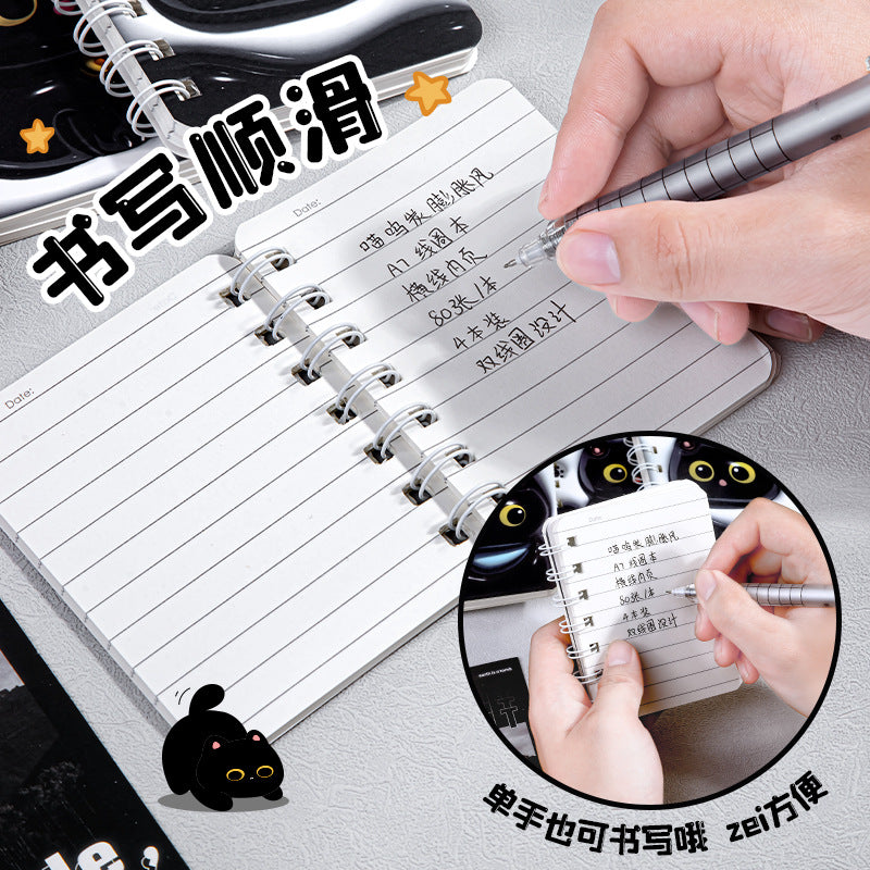 A7线圈本ins风可爱高颜值立体膨胀风学生加厚本子小号记作业本子A7 Spiral-Bound Notebook: Cute, Instagram-Style, High-Quality, 3D Puffy Design, Student-Friendly, Thick-Paged, Small-Size Homework Notebook