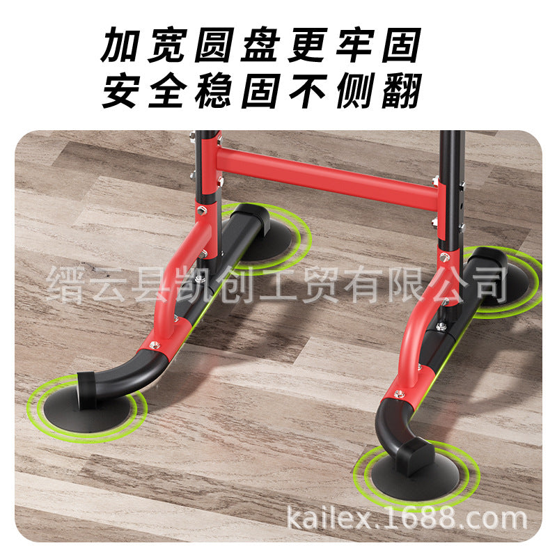 单杠家用室内引体向上器落地单双杠免打孔单杆家庭锻炼健身器材Home-use indoor pull-up bar, freestanding single and double bars, no drilling required, single-bar home exercise and fitness equipment