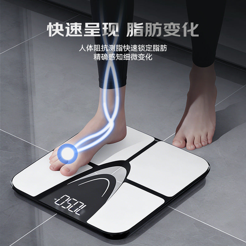 体重秤家用体脂秤精准电子秤人体称重计充电小型智能减肥专用定制Body Weight Scales, Home-Use Body Fat Scales, Accurate Electronic Scales, Personal Weighing Scales, Rechargeable, Compact, Smart, Specialised for Weight Loss, Customised