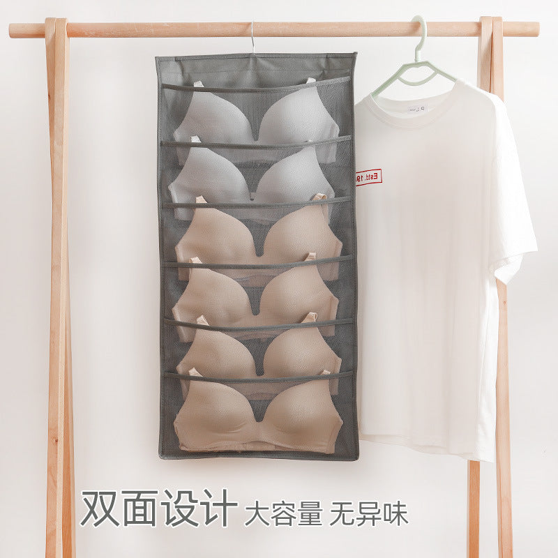 内衣收纳袋加厚无纺布挂式储物袋宿舍内衣内裤收纳挂袋袜子收纳Underwear Storage Bag – Thickened Non-woven Fabric Hanging Storage Bag – Dormitory Underwear and Briefs Storage Hanging Bag – Sock Storage