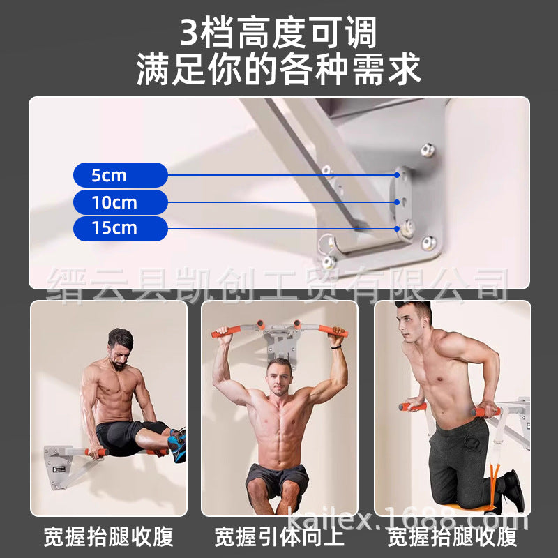 墙体安装可折叠承重强单杠引体向上家用室内健身器材健身工厂批发Wall-mounted, foldable, heavy-duty pull-up bar for home use – indoor fitness equipment, wholesale from Fitness Factory