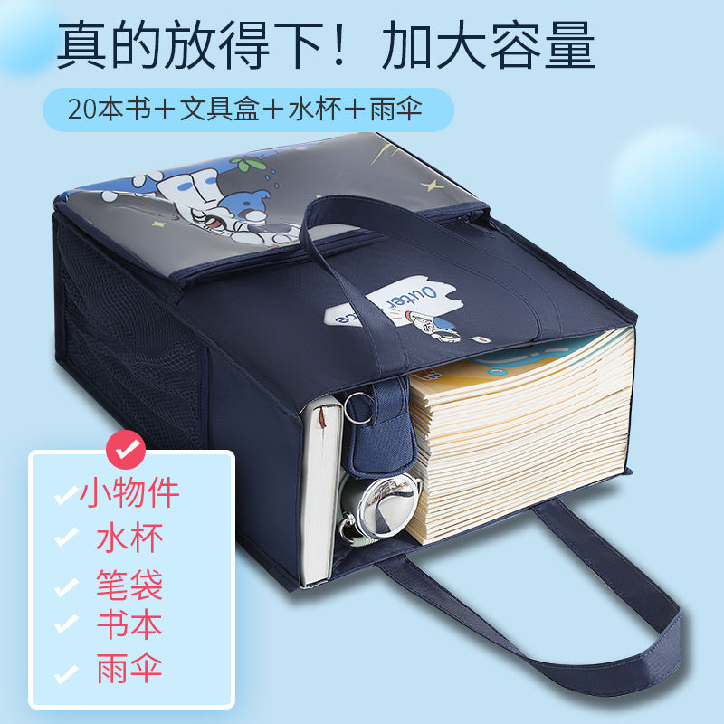 MOKA手提袋学生拎书袋补课包加厚防水补习班作业包大容量书包袋MOKA Tote Bag: Student Book Bag, Tutoring Bag, Thickened Waterproof Tutoring Class Homework Bag, Large-Capacity Backpack