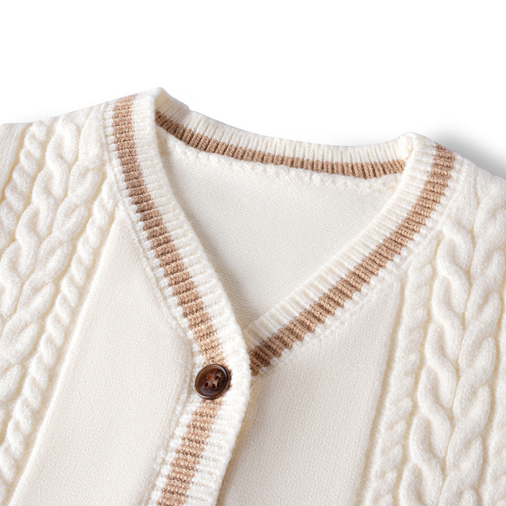 秋冬外套毛衣开衫针织衫校服外套男女童外搭上衣学院风 Fall/Winter Jackets, Sweaters, Cardigans, Knitwear, School Uniform Jackets, Outerwear for Boys and Girls, Preppy Style