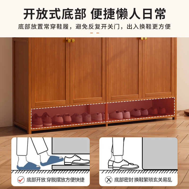 鞋柜家用门口一体多层简易玄关收纳置物架轻奢家居大容量防尘鞋架Shoe Cabinet: Simple, Multi-Tiered All-in-One Entryway Storage Unit for the Home – Light Luxury Style, Large Capacity, Dust-Proof Shoe Rack