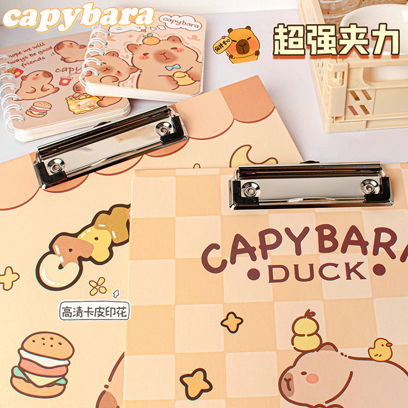 MOKA新品创意卡通a4纸板夹文件书板夹写字夹板加厚多功能学生文具MOKA Creative Cartoon A4 Cardboard Clipboard, Document Holder, Writing Board, Thickened Multifunctional Student Stationery