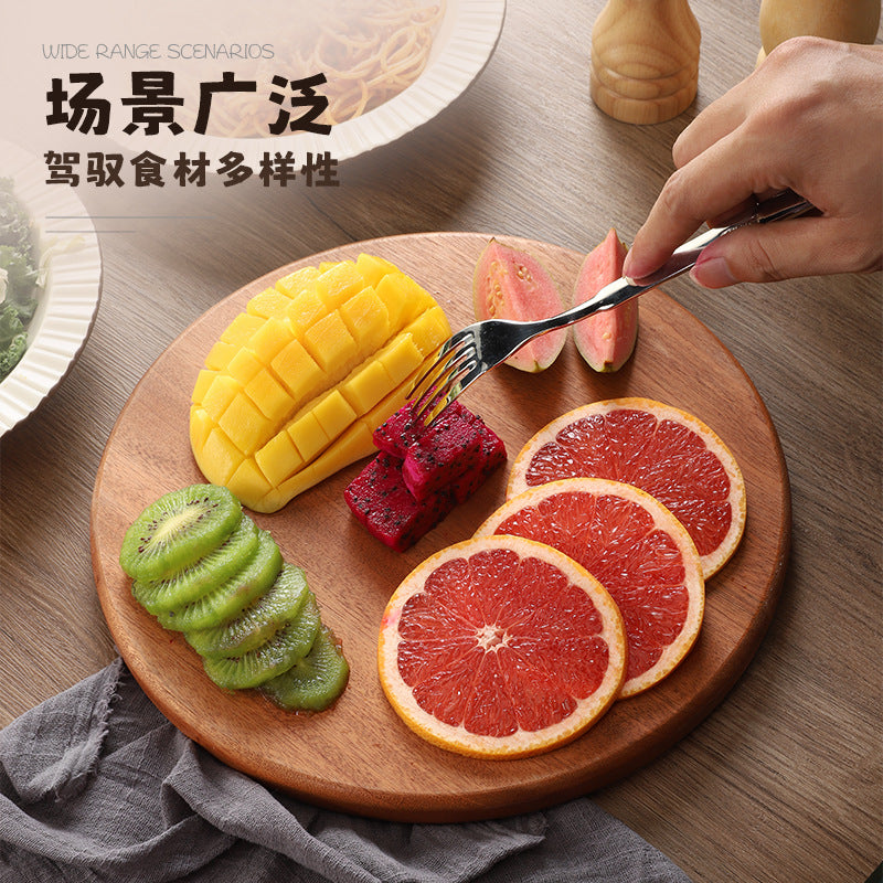 家逸橙意满满料理板（整木）KAYI Cutting Board Ebony Chopping Board Serving Board Portable Citrus Slice Cutting Design Board Solid Wood
