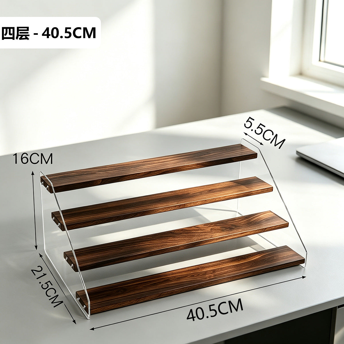 阶梯展示架多层桌面亚克力透明简约置物架手办玩具绿植摆件陈列架Stepped display stand – multi-tiered tabletop acrylic transparent minimalist shelving unit for figurines, toys, houseplants and decorative items