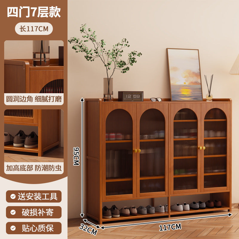 鞋柜家用门口一体多层简易玄关收纳置物架轻奢家居大容量防尘鞋架Shoe Cabinet: Simple, Multi-Tiered All-in-One Entryway Storage Unit for the Home – Light Luxury Style, Large Capacity, Dust-Proof Shoe Rack