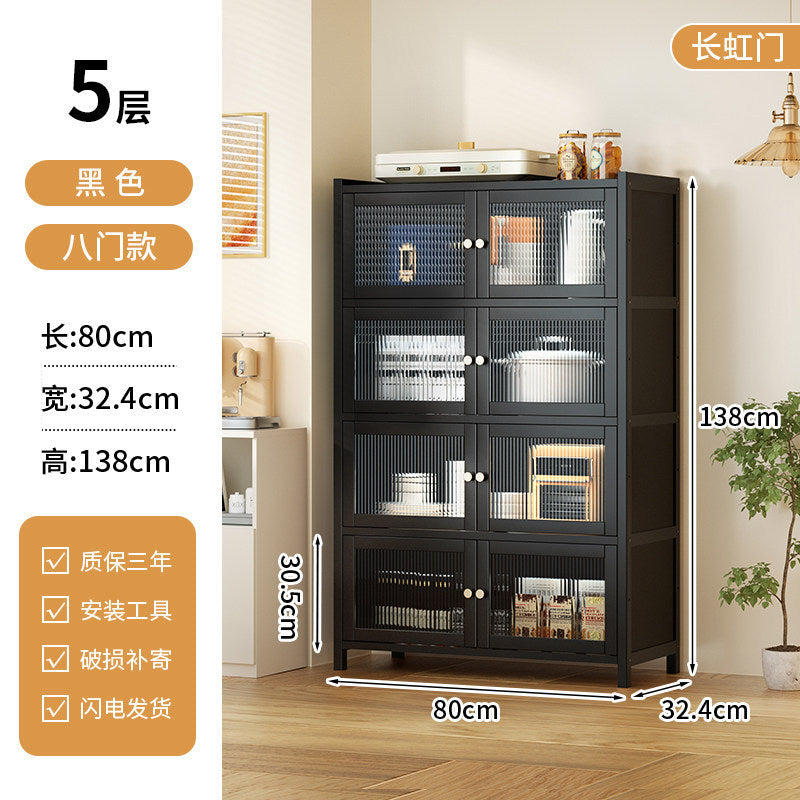 餐边柜靠墙一体储物柜中古风多功能茶水柜客厅Wall-mounted sideboard with integrated storage unit – vintage-style multifunctional tea cabinet for the living room
