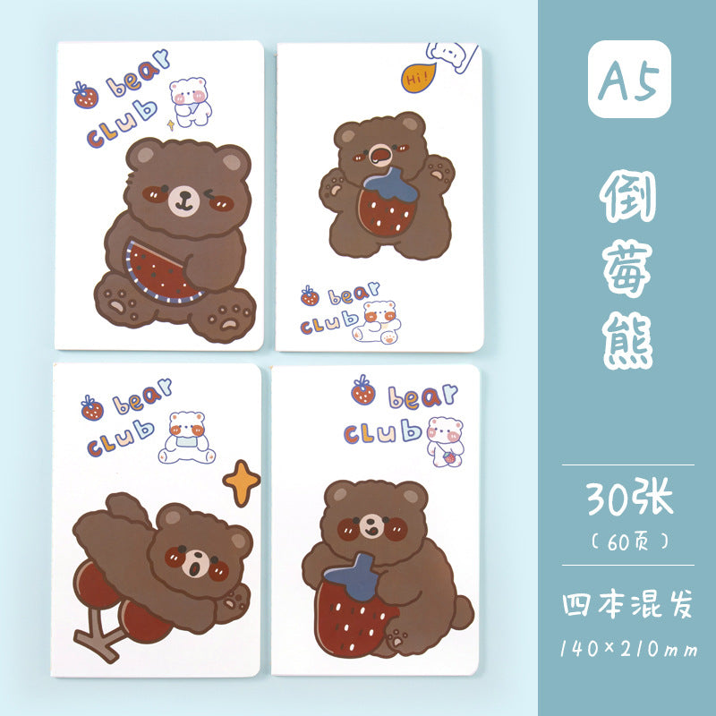 记事本可爱卡通学生用品作文本创意图案A5车线本子笔记本Notebooks: Cute Cartoon Student Supplies, Creative Design A5 Stitched Notebooks