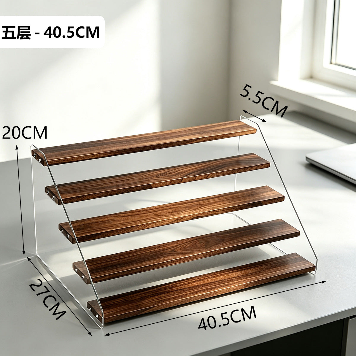 阶梯展示架多层桌面亚克力透明简约置物架手办玩具绿植摆件陈列架Stepped display stand – multi-tiered tabletop acrylic transparent minimalist shelving unit for figurines, toys, houseplants and decorative items