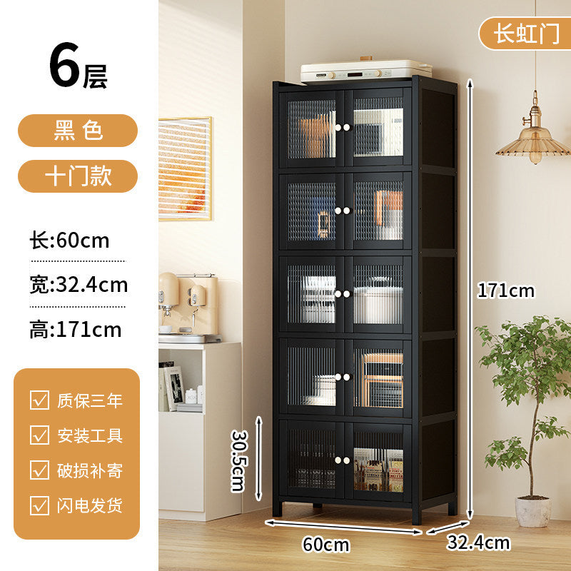 餐边柜靠墙一体储物柜中古风多功能茶水柜客厅Wall-mounted sideboard with integrated storage unit – vintage-style multifunctional tea cabinet for the living room