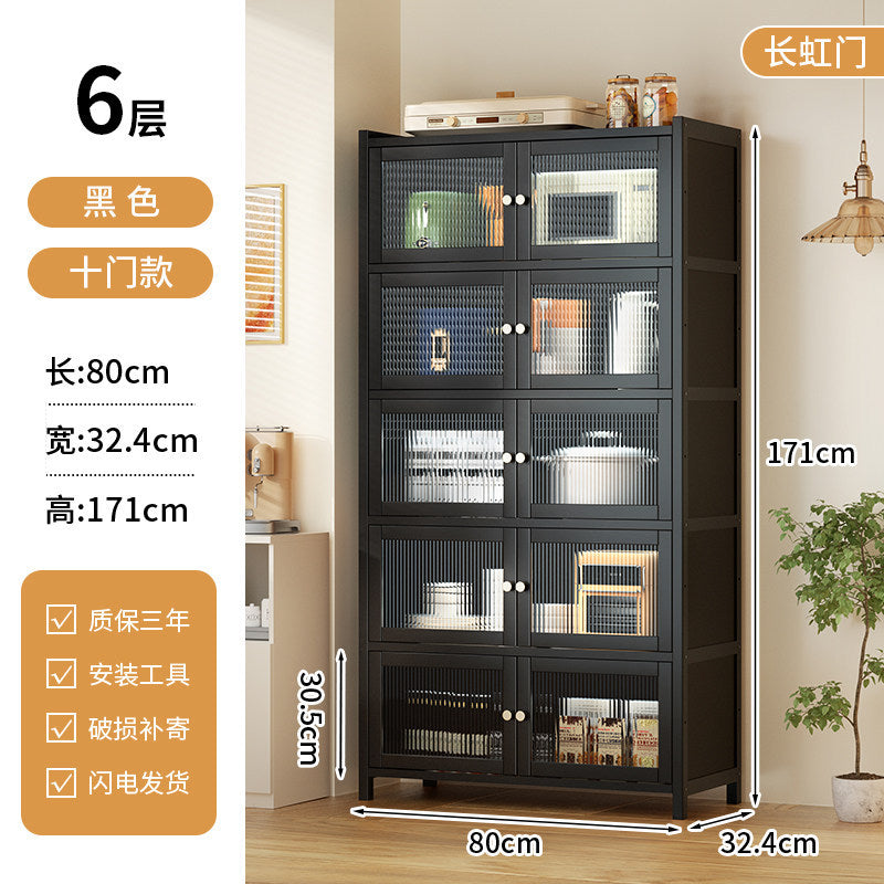 餐边柜靠墙一体储物柜中古风多功能茶水柜客厅Wall-mounted sideboard with integrated storage unit – vintage-style multifunctional tea cabinet for the living room