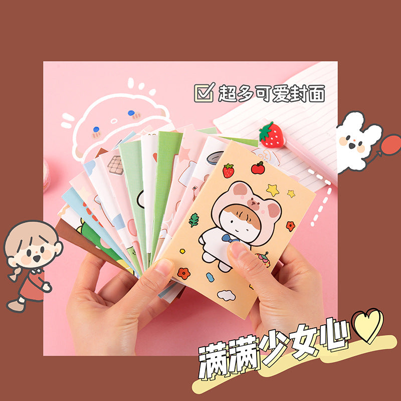 32P韩版可爱迷你记事本卡通动物圣诞款口袋笔记小本子小礼物奖品 32-Page Cute Mini Notebook: Cartoon Animals Christmas Edition—Pocket-Sized Notebook, Small Gift, or Prize