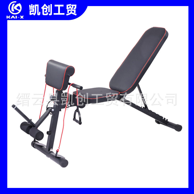 跨境热销哑铃凳举重床家用健身器材多功能辅助器仰卧板健身椅厂家Manufacturer of best-selling cross-border dumbbell benches, weight benches, home gym equipment, multi-functional training aids, abdominal benches and fitness chairs